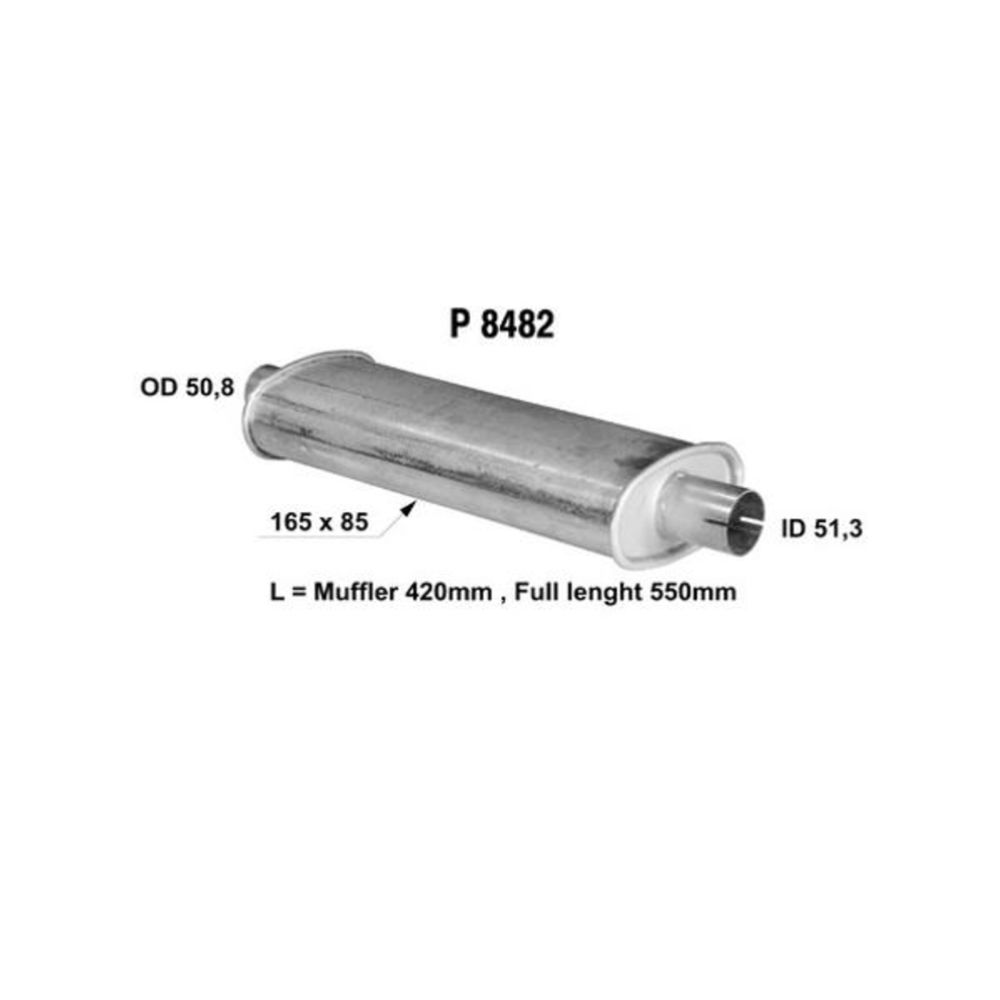 2" ø10/17x42cm Vaimennin ø51mm