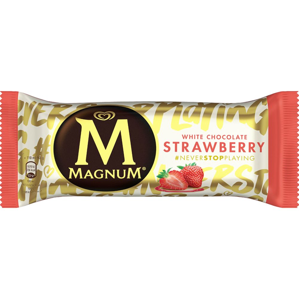Magnum White Chocolate Strawberry Jäätelö 100 ml
