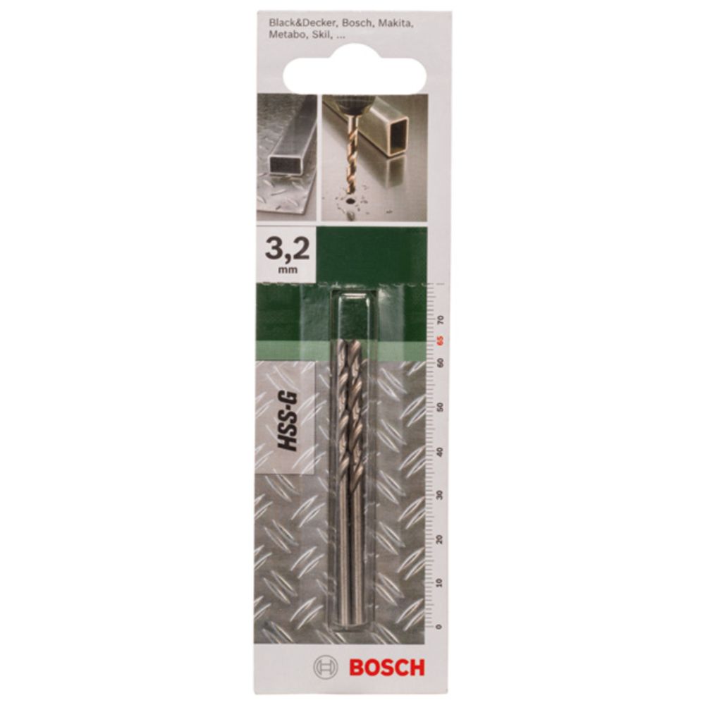 Bosch HSS G metallipuur 3,2 mm 2 tk