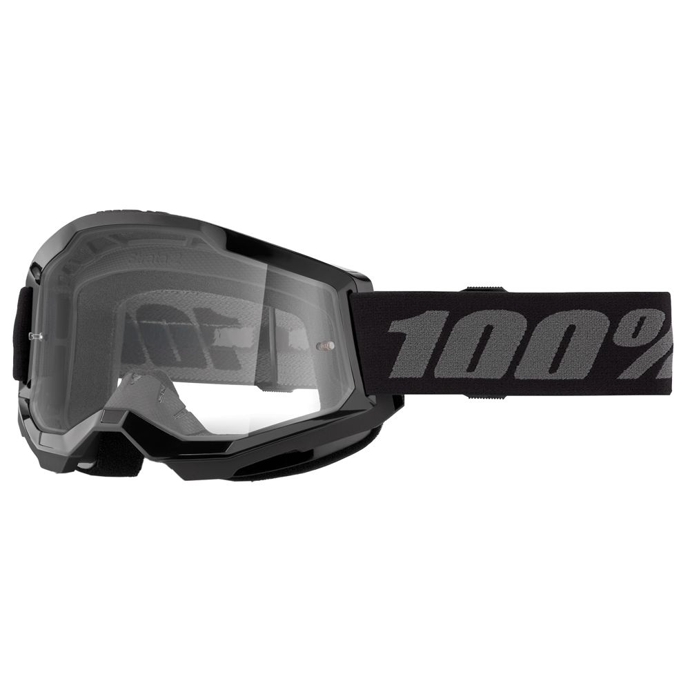 100% Strata 2 Black crossglasögon klar lins