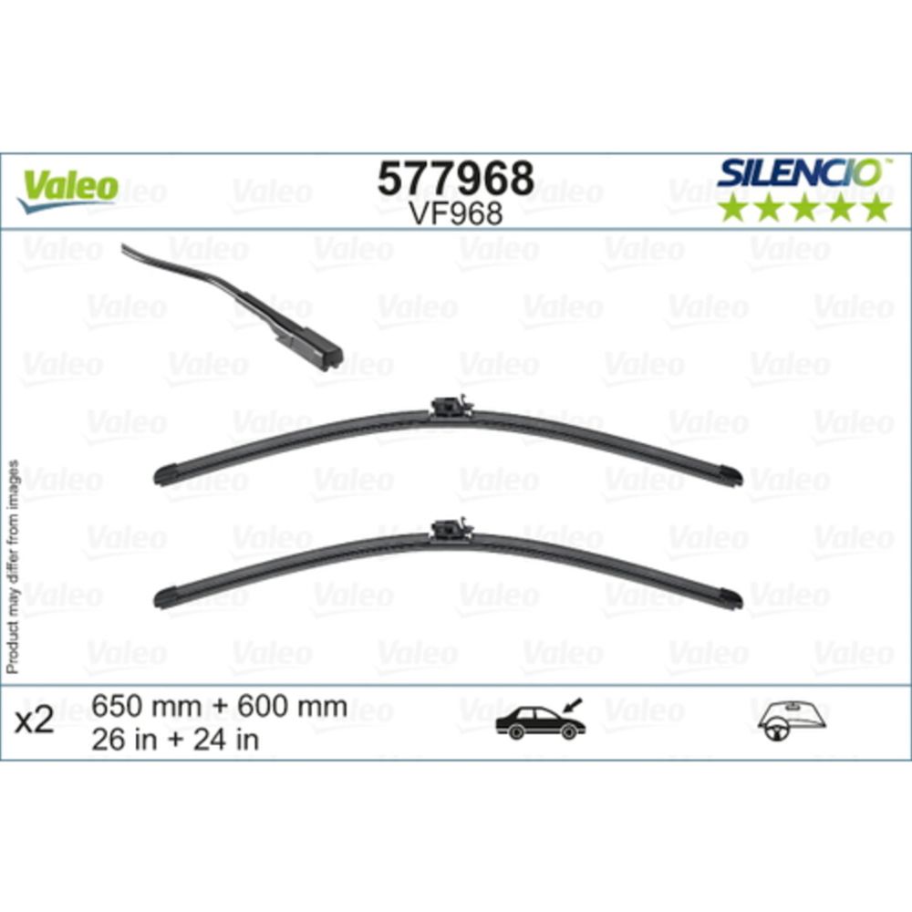 Valeo Silencio X-trm VF768/968 kojamehed 60 + 65 cm