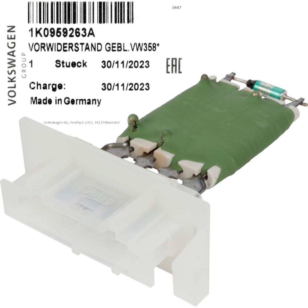 Vastus, sisätilapuhallin 48-00454