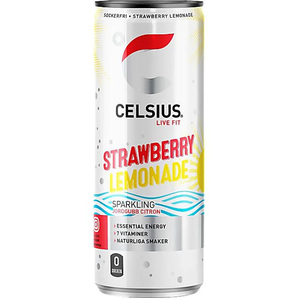 Celsius strawberry lemonade 355 ml + pant