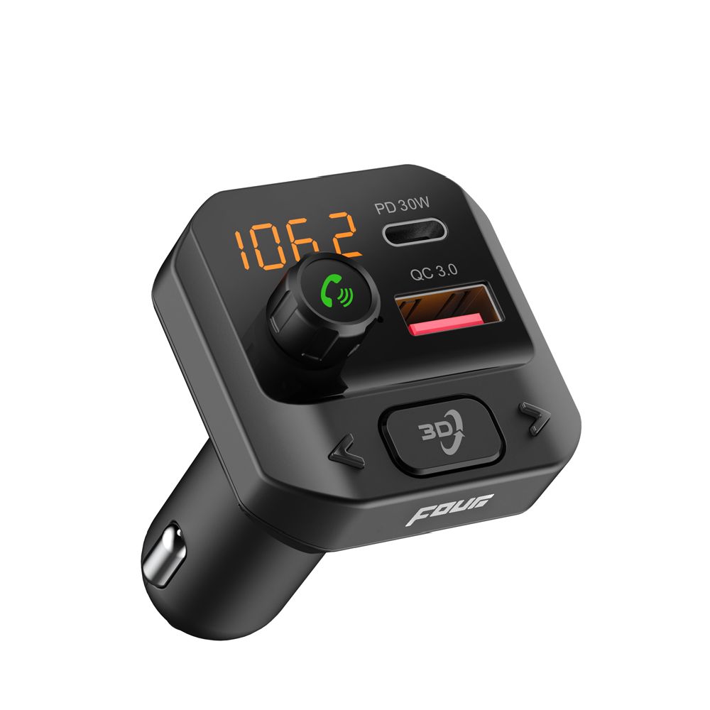 FOUR Mobile 4-FMTBT5 Bluetooth FM-saatja USB-C PD 30W / USB-A QC 3.0