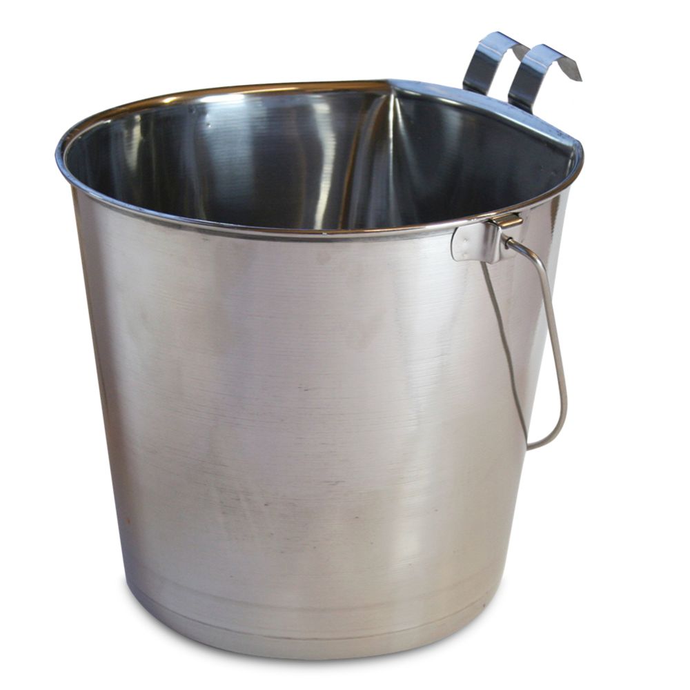 Metallinen sanko litteällä takaseinällä 4 l