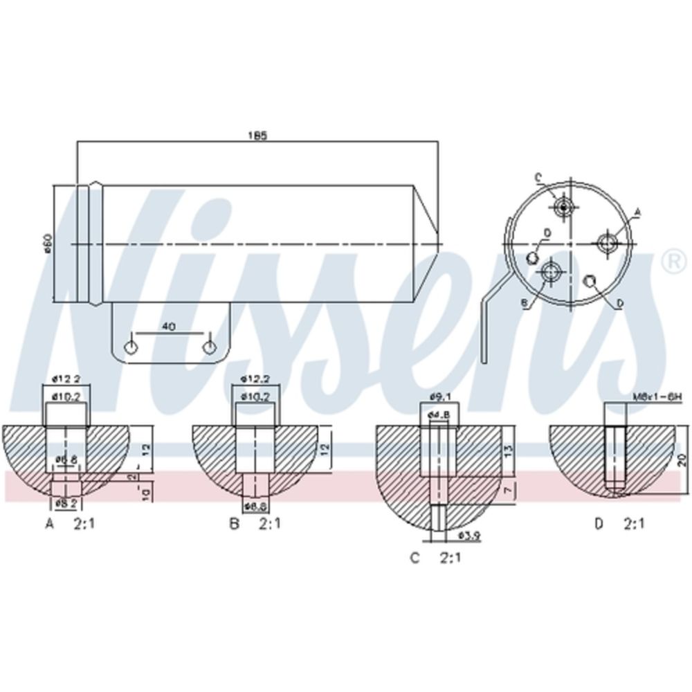 Ilmastointilaitteen kuivain 30-00187