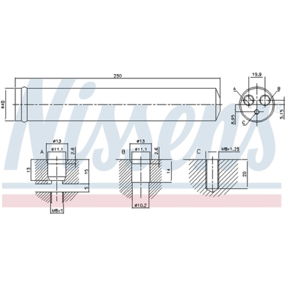 Ilmastointilaitteen kuivain 30-00312