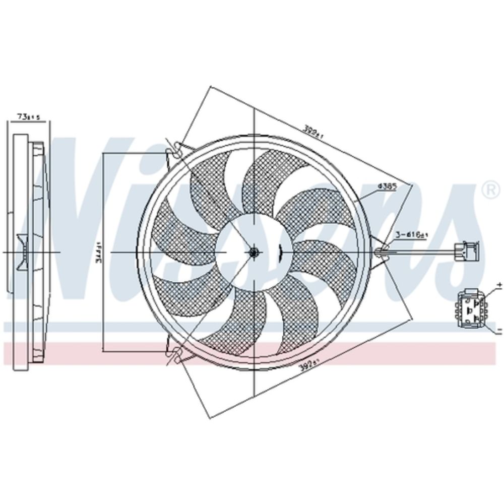 Jäähdyttimen tuuletin 13-01369