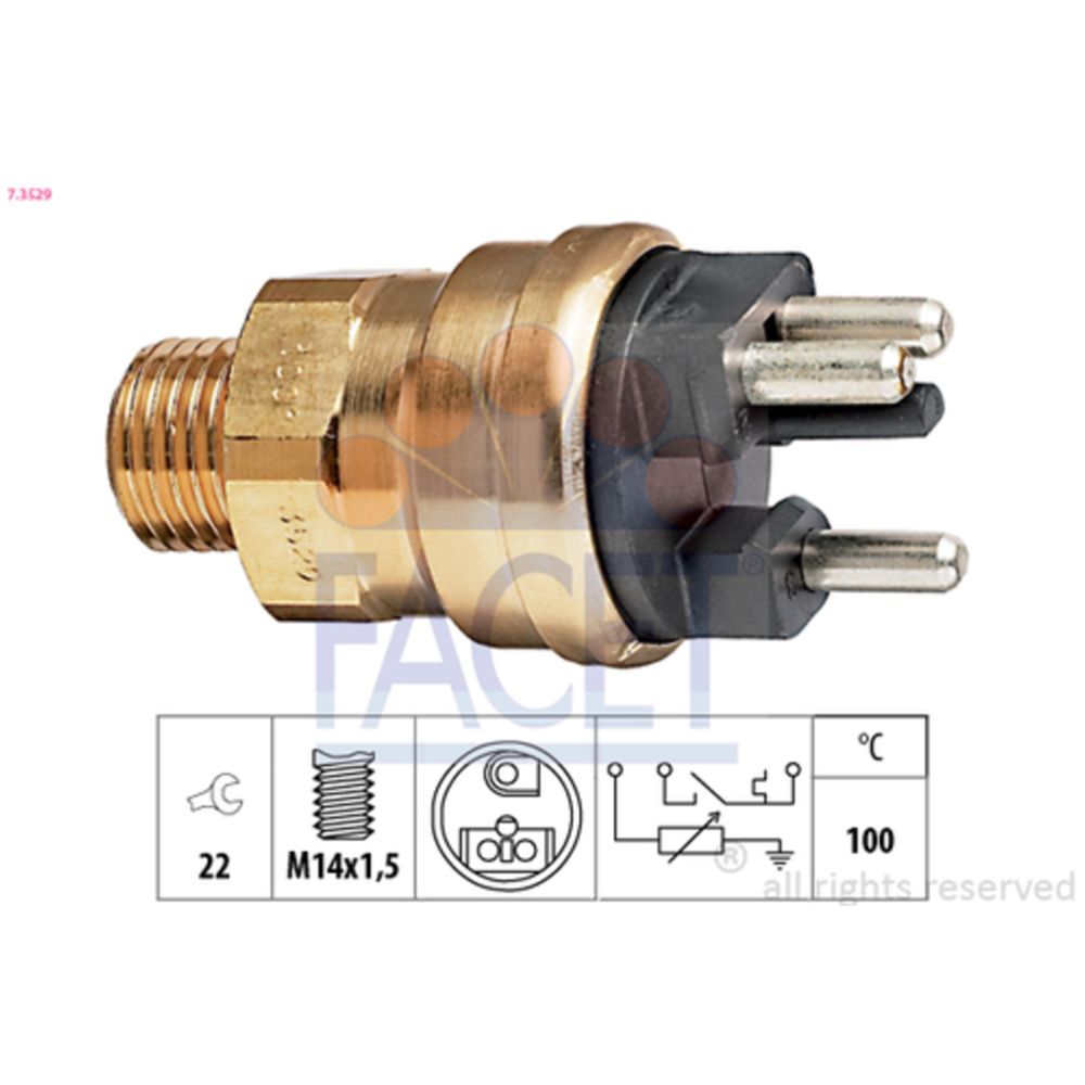Jäähdytysnesteen lämpötilatunnistin 37-3431