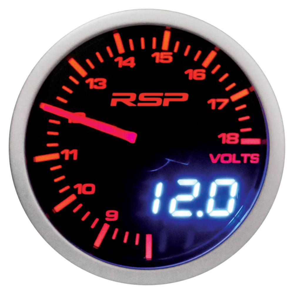 Race Sport Performance digital LED-spänningsmätare ø 52 mm