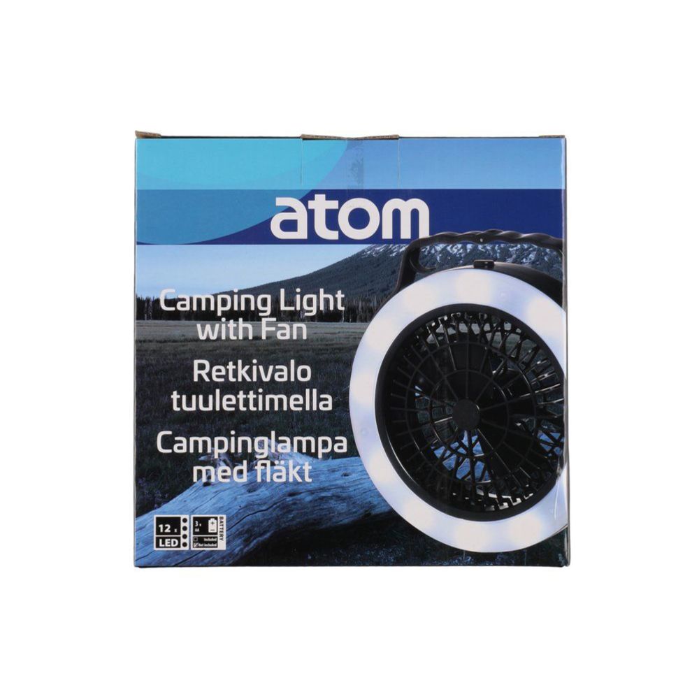 Atom Campinglampa med fläkt