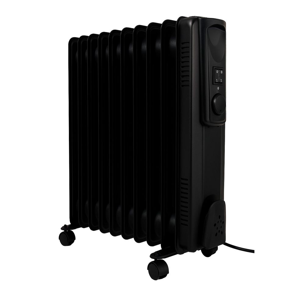 ThermalPlus Õliga Täidetud Elektriradiaator 2500 W 11- ribiga Must
