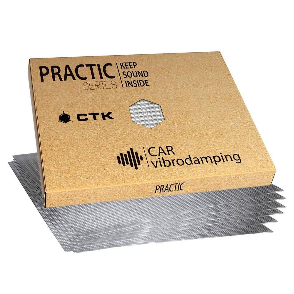 CTK Practic aluminium/butyl dämpningsmattaset 0,18 x 40 x 25 cm