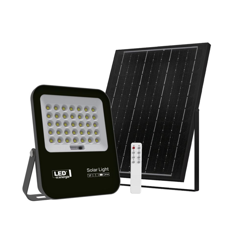 Led Energie Solar solcellsstrålkastare 4000K IP44 svart