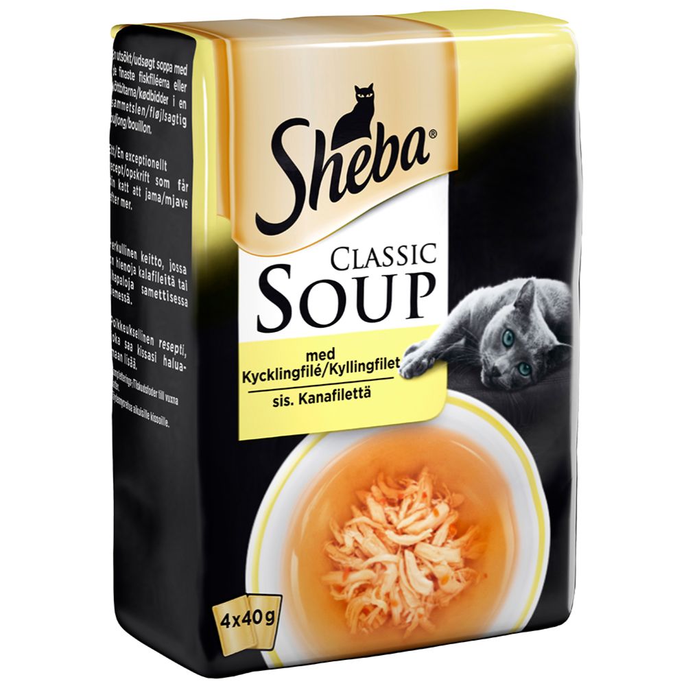 Sheba Soup med Kycklingfilé i buljong 4 x 40 g