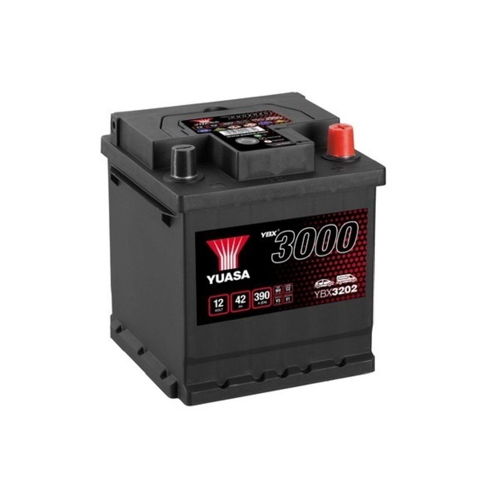 Yuasa YBX3202 42Ah / 390A akku P175 x L175 x K190 -+