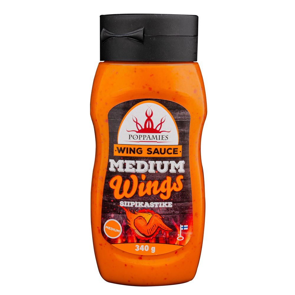 Poppamies Wing Sauce Medium siipikastike 340 g
