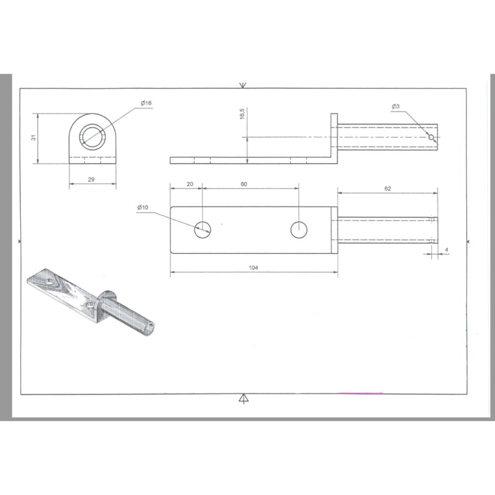 MTX Automotive gångjärnsstomme 16 mm