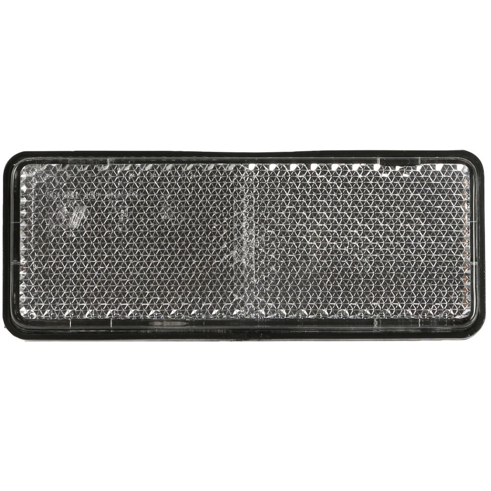 Suorakaide heijastinpari valkoinen 95 x 38 mm M5-pulttikiinnitys (2 kpl)