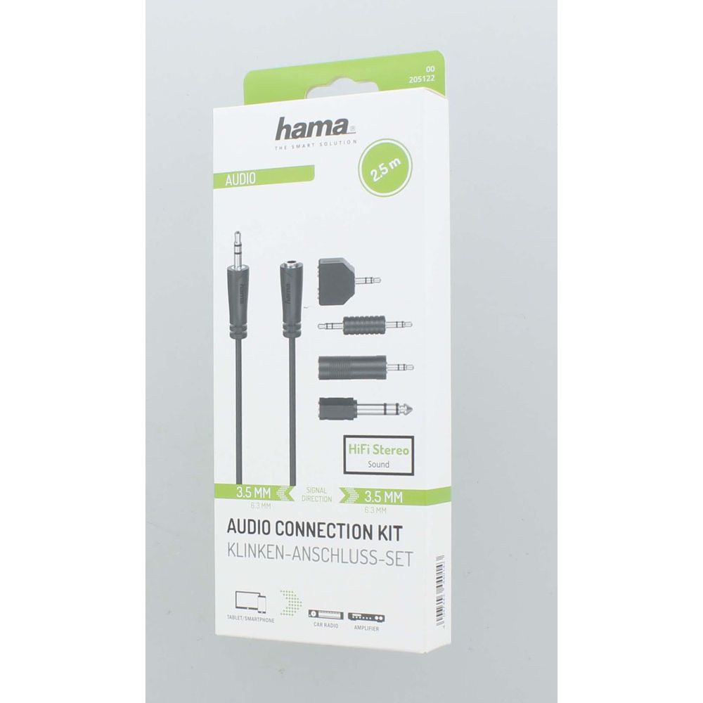 Hama audioadapterikomplekt 5-osa 3,5 mm/6,3 mm 2,5 m