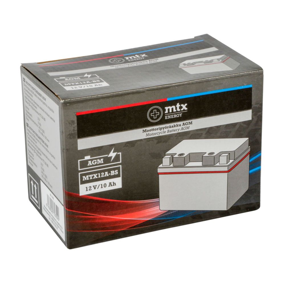 MTX Energy AGM-aku 12 V 10 Ah "MTX12A-BS" (P150 x L88 x K105 mm)