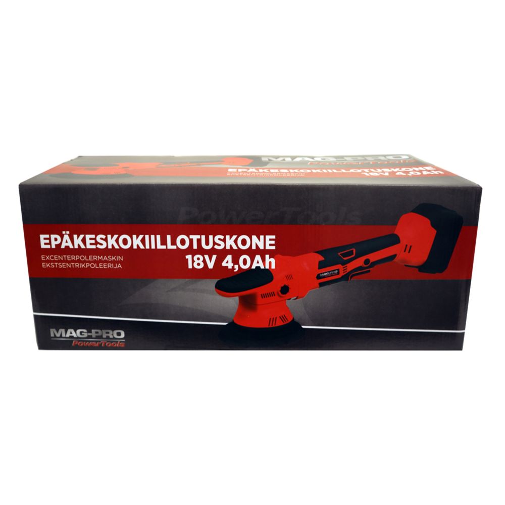 Mag-Pro Power Tools ekstsentriline poleerimismasin, 18 V, 4,0 Ah