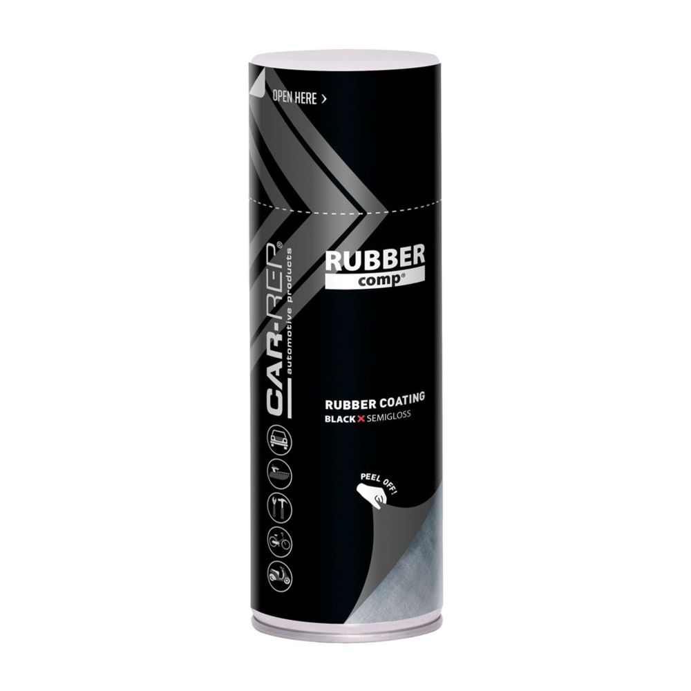 RUBBERcomp Kumimaali Musta puolikiiltävä 400 ml