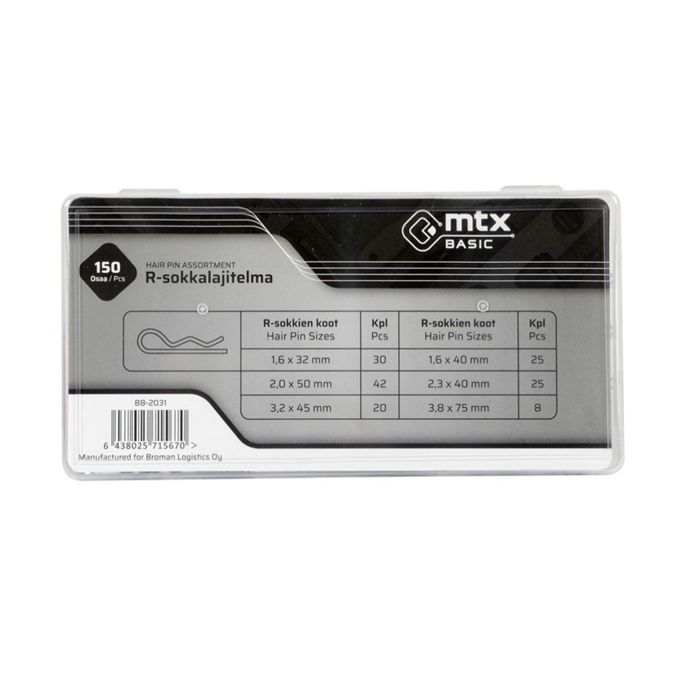 MTX Basic jousisokkalajitelma 150 osaa