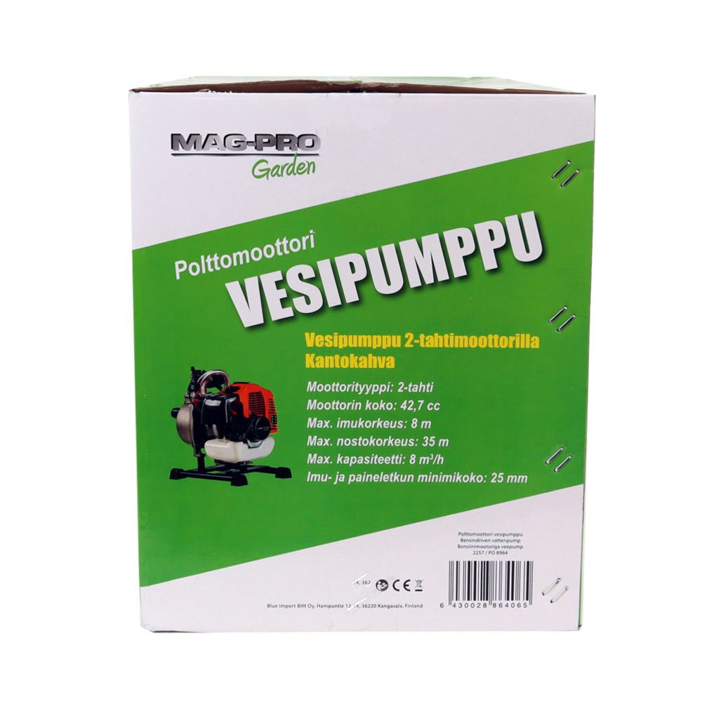 Mag-Pro Garden 2-t bensiinimootoriga veepump, 42,7 cc