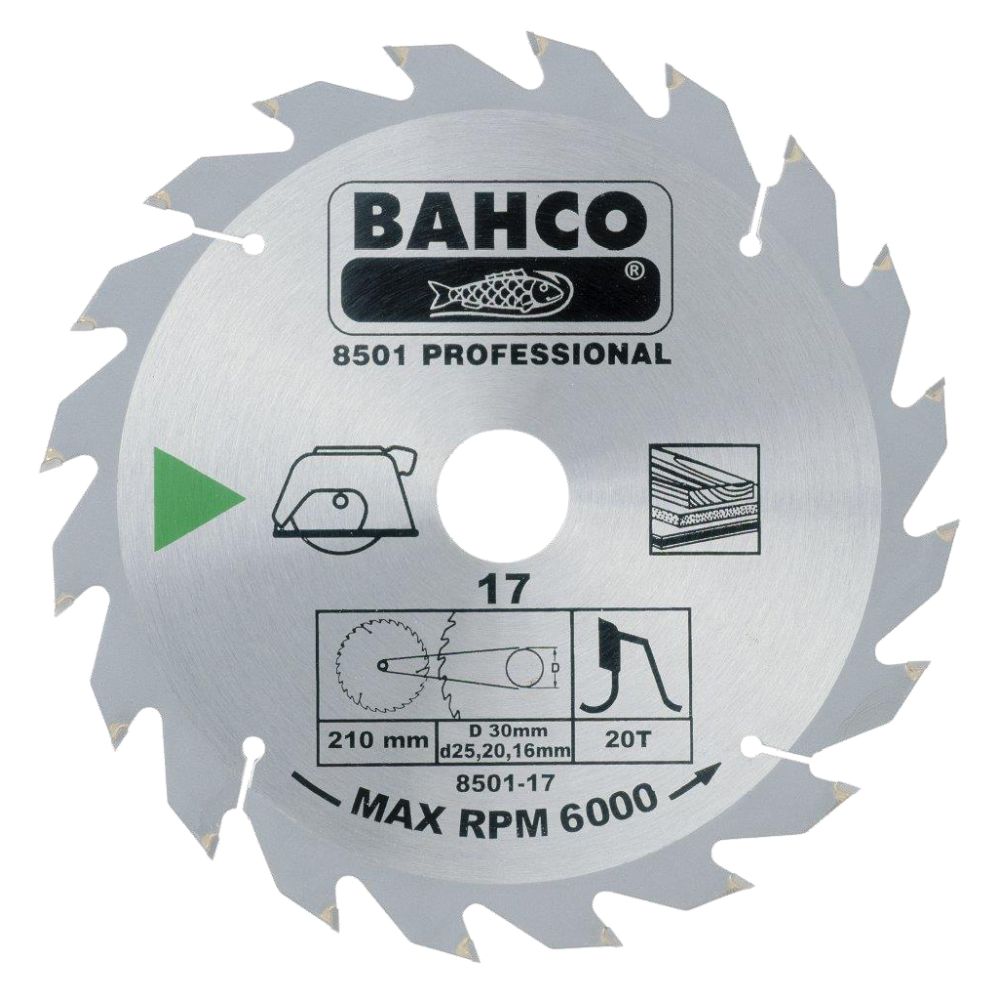 Bahco 8501-260-40SW tunn cirkelsågklinga 40 tänder 260 mm