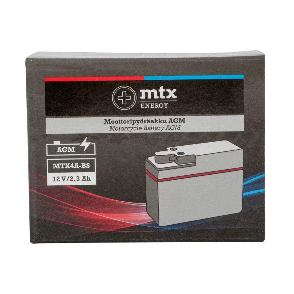 MTX Energy AGM-aku 12 V 2,3 Ah "MTX4A-BS" (P113 x L48 x K85 mm)
