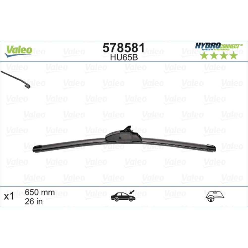 Valeo HydroConnect HU65B pyyhkijänsulka 65 cm