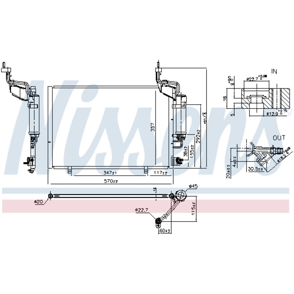 Ilmastointilaitteen lauhdutin 30-00325