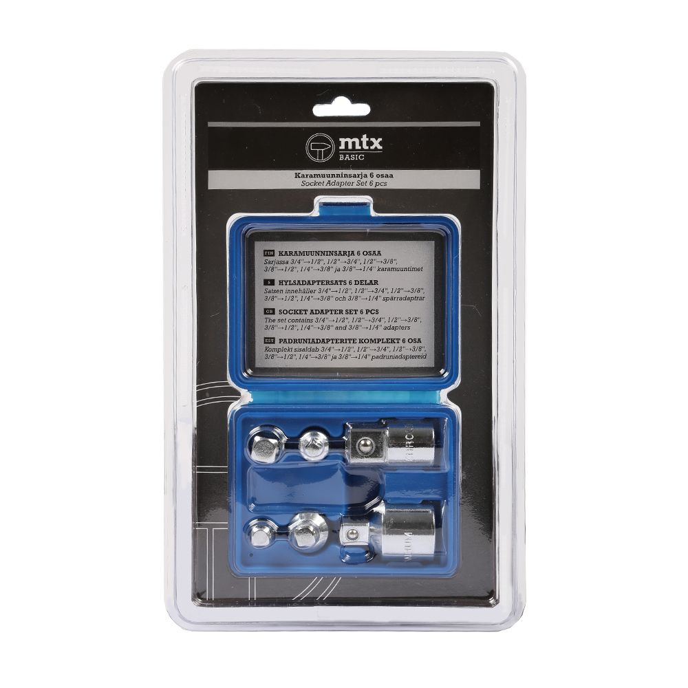 MTX Tools Basic hylsadaptersats 6 delar