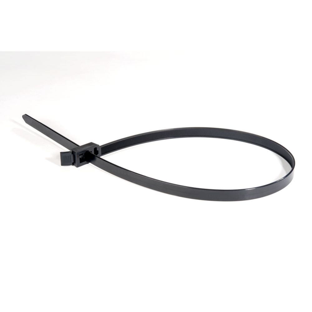 HellermannTyton SpeedyTie avatav plastvits 750 x 13,0 must 5 tk