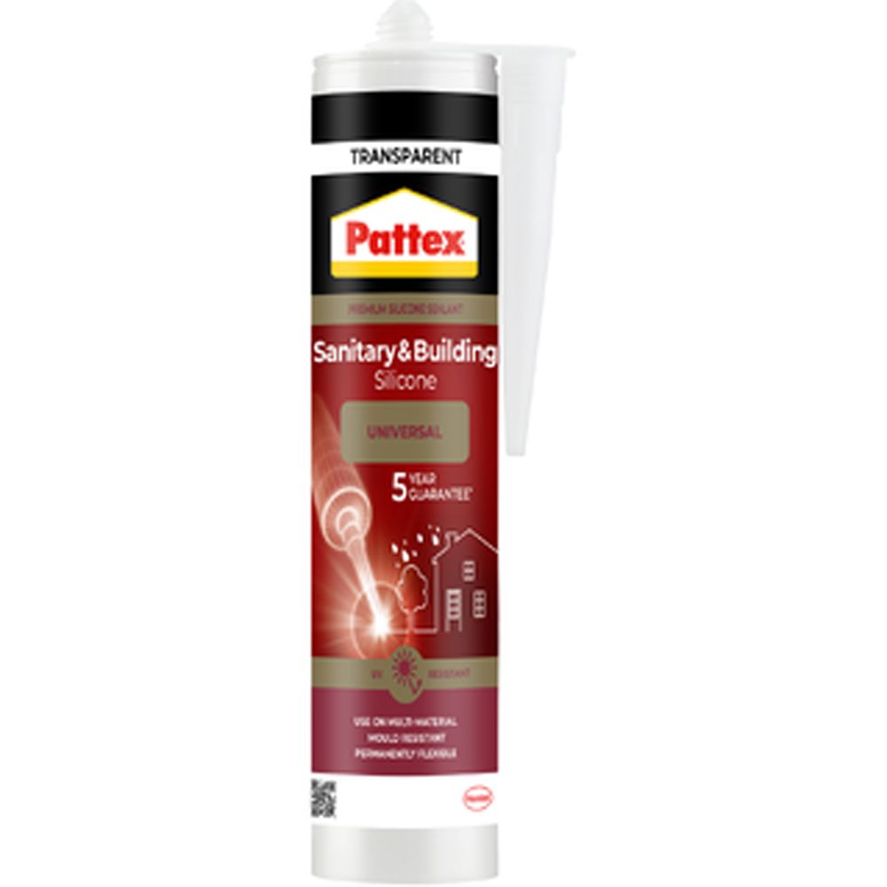 Pattex saniteetti- ja rakennussilikoni 280 ml väritön