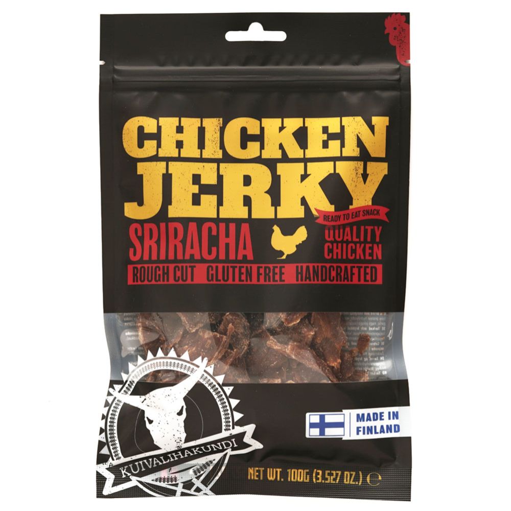 Kuivalihakundi Chicken Jerky Sriracha torkat kött 100 g