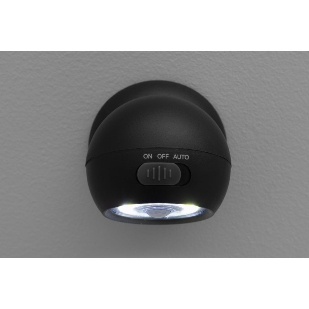 Finnlumor LED-paristovalaisin liiketunnistimella ja magneetilla 3 W 120 lm 3 x AAA musta