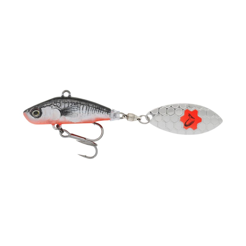 Savage Gear 3D Sticklebait Tailspin lippauistin 6,5 cm 9 g väri: Black Red