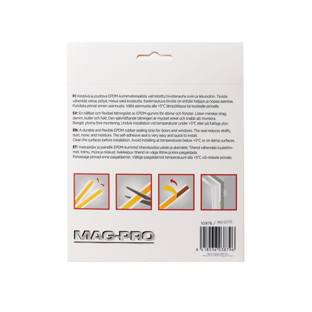 MagPro akna tihend D-profiil 6 m valge