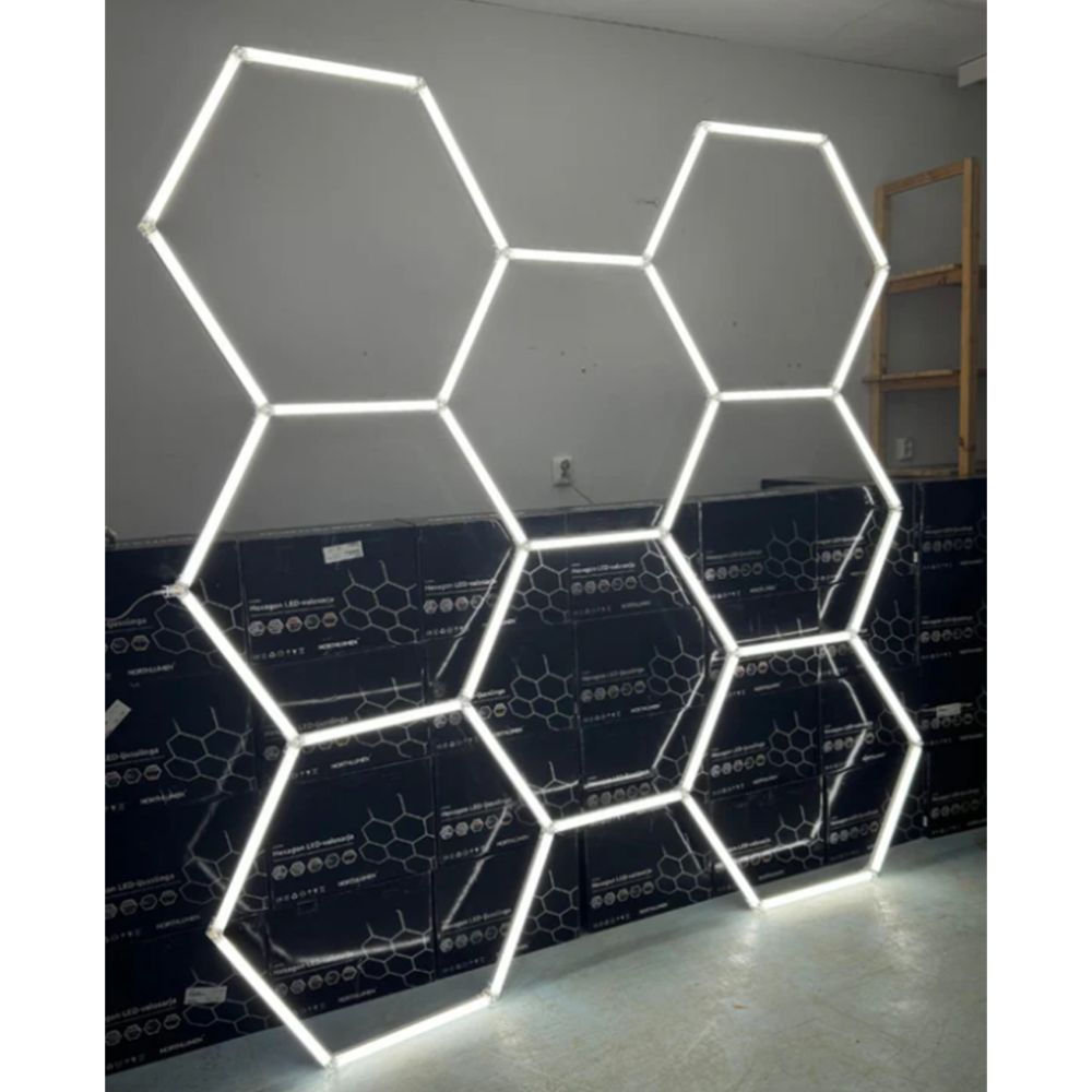Led Energie Hexagon LED-ljussats 8 st 227,5 W 21 000 lm 6500 K