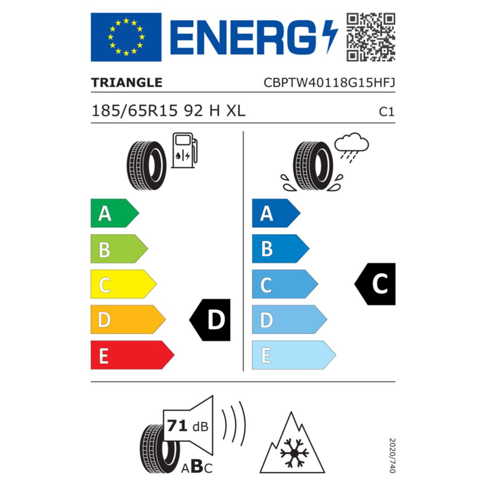 Triangle WinterX 185/65R15 92H TW401 XL kitkarengas