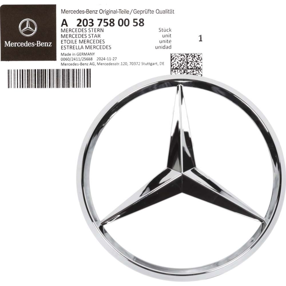 Takaluukun merkki Mercedes-Benz W176/204/205/212/213 alkuperäinen