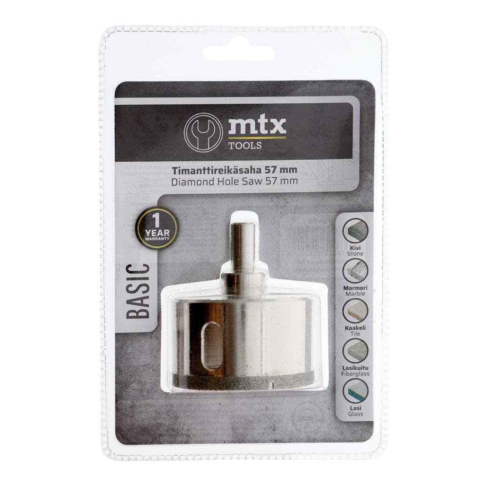 MTX Tools Basic teemantkattega augusaag, 57 mm