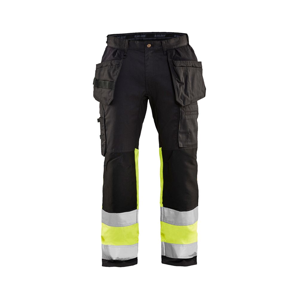 Blåkläder 1558 highvis hantverksbyxor stretch varselgul