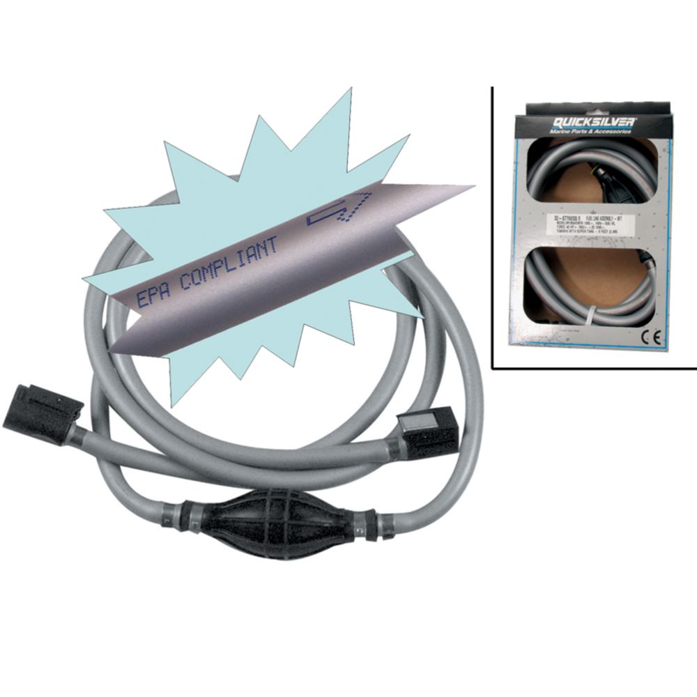 Quicksilver polttoaineletku 2,4 m pumpulla ja liittimillä