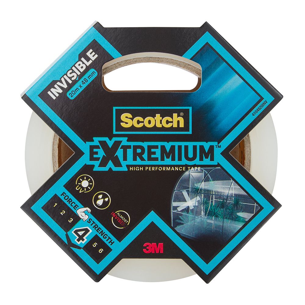 Scotch® Extremium Invisible High Performance läpinäkyvä teippi 48 mm x 20 m