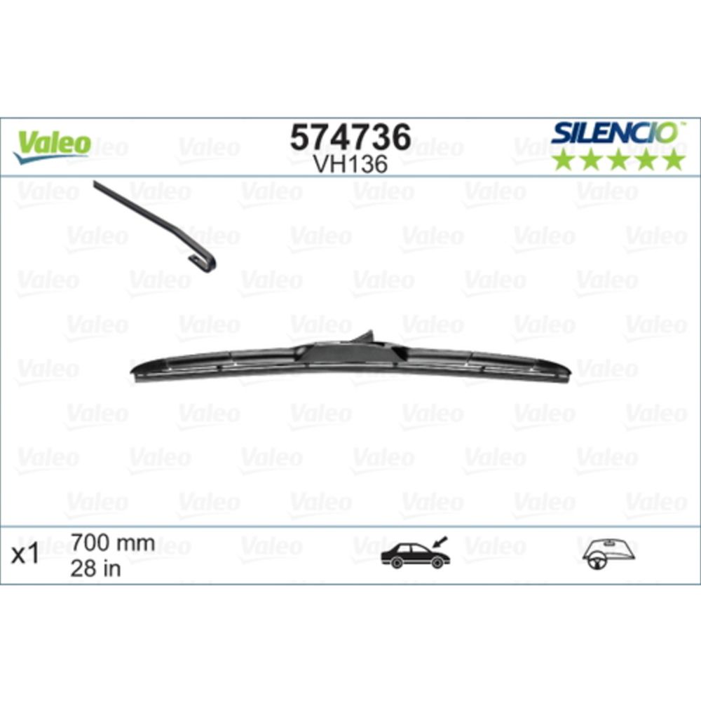 Valeo Silencio VM136/VH136 pyyhkijänsulka 70 cm
