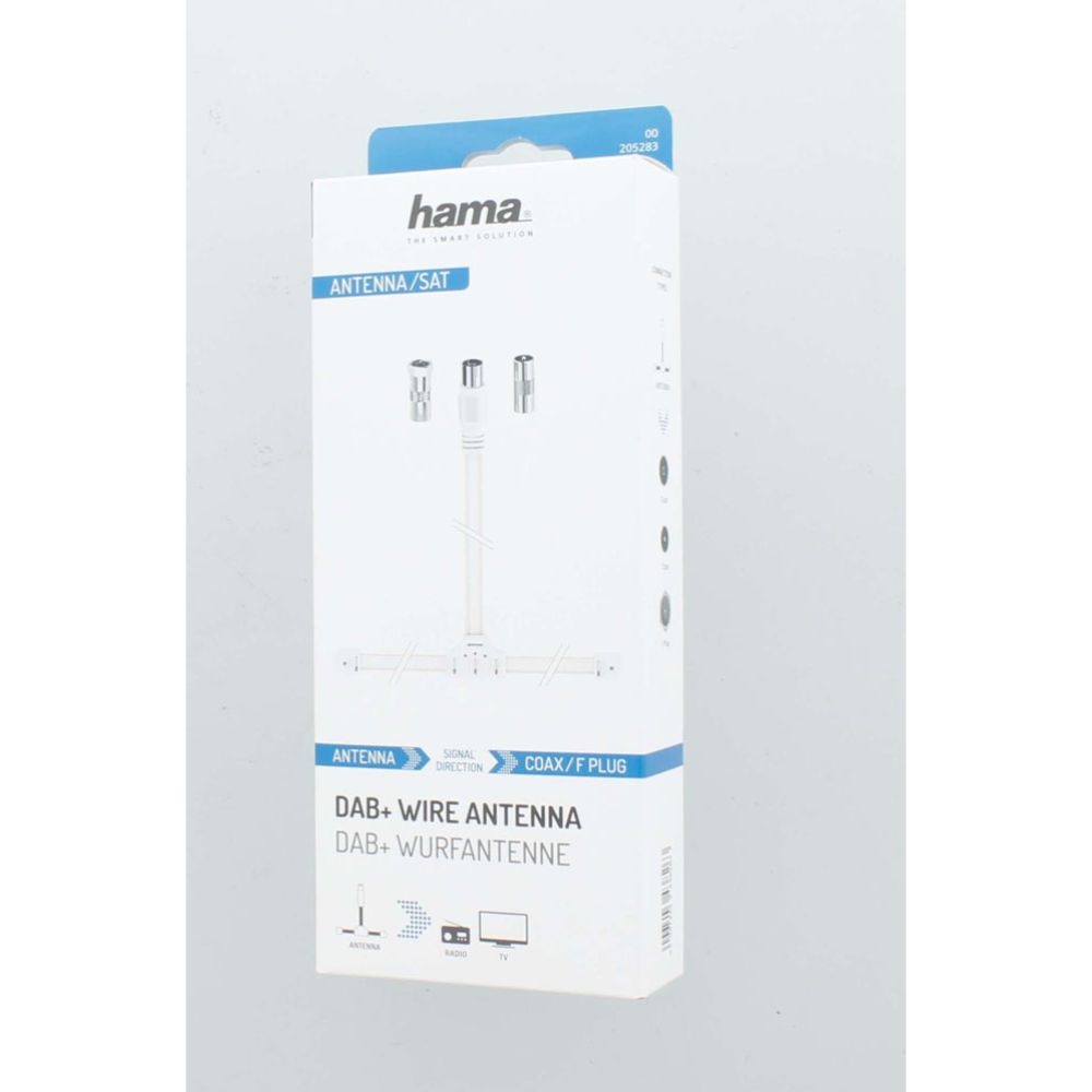 Hama Dipoliantenni, FM, DAB+, DVB-T2 HD, 1,75 m