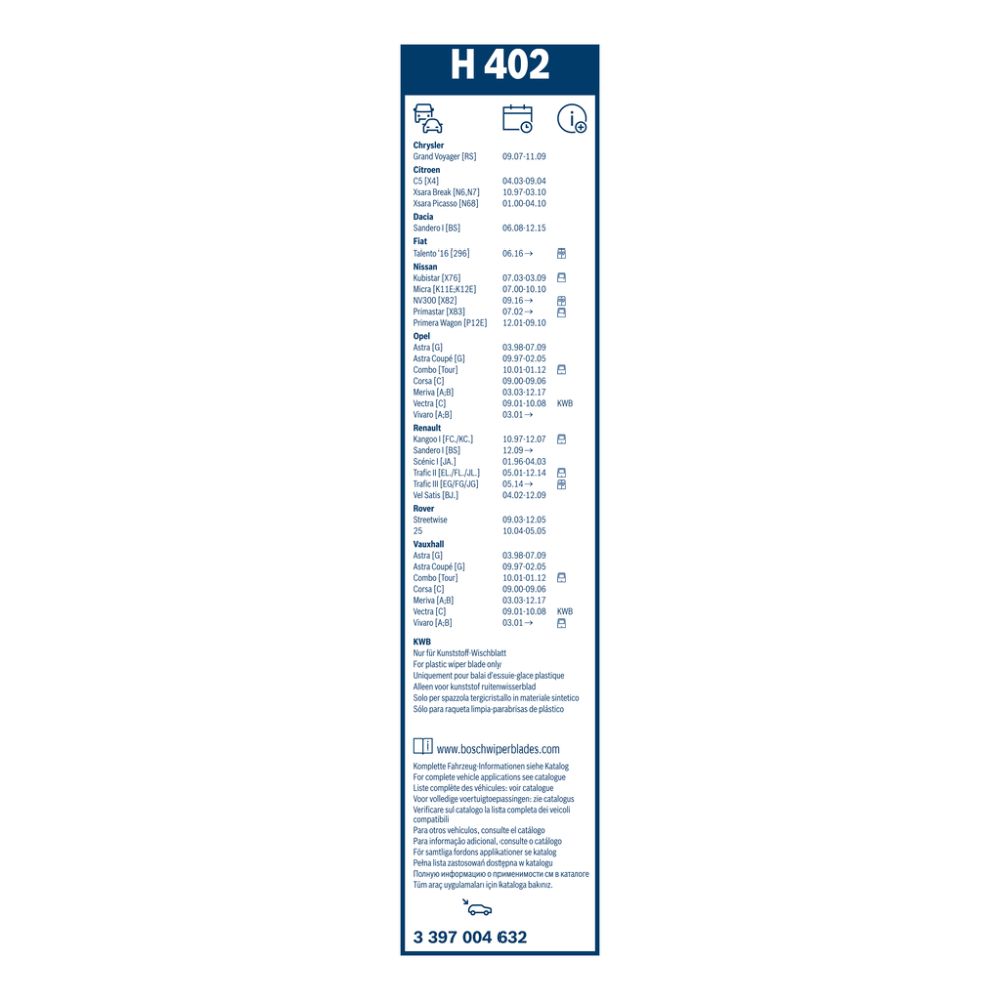 Bosch H402 tagumine kojamees, 40 cm